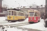 Postkort: København sporvognslinje 8 med motorvogn 308 ved Degnemose Allé (1958)