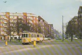 Postkort: København sporvognslinje 9 med motorvogn 543 på Christmas Møllers Plads (1966)