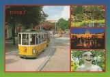 Postkort: København Tivoli Linie 8 med modelmotorvogn 305  (1985)