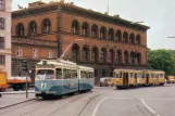 Postkort: København turistlinje T med ledvogn 802 på Holmens Kanal (1961)