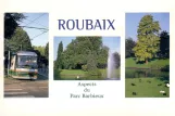 Postkort: Lille sporvognslinje R med lavgulvsledvogn 07 nær Aspects du Parc Barbieux (1995)