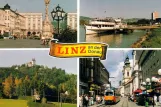 Postkort: Linz sporvognslinje 50 i Linz an der Donau (1973)