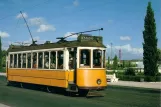 Postkort: Lissabon sporvognslinje 15E med motorvogn 341 nær Belém (1977)