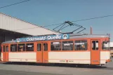 Postkort: Mainz motorvogn 210 ved remisen Kreyßigstr. (1988)