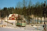 Postkort: Malmköping museumslinje med motorvogn 21 ved Malmakvarn (1973)
