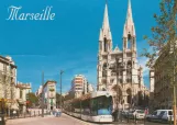 Postkort: Marseille sporvognslinje T2 på Place des Réformés (2008)