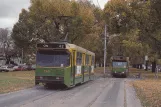 Postkort: Melbourne sporvognslinje 109) med motorvogn 249 på Victoria Parade (1990)