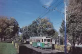 Postkort: Melbourne sporvognslinje 109) med motorvogn 840 på Victoria Parade (1973)