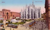 Postkort: Milano Milano. Piazz del Duomo (1900)
