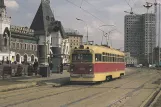 Postkort: Moskva sporvognslinje 32 med motorvogn 1138 ved Yaroslavskaya St (1976)