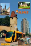 Postkort: Mulhouse sporvognslinje 1 nær Katzenthal (2006)