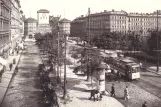 Postkort: München motorvogn 120 på Isartorplatz (1910)