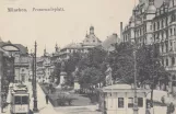 Postkort: München motorvogn 140 på Promenadeplatz (1912)