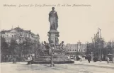 Postkort: München på Maximiliansbrücke (1900)