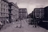 Postkort: Napoli på Piazza della Borsa (1933)