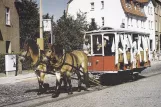 Postkort: Naumburg (Saale) turistlinje 4 med hestesporvogn 133 på Poststraße (1994)