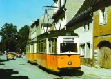 Postkort: Naumburg (Saale) turistlinje 4 med motorvogn 26 på Paul-Hesse-Straße (Michaelisstraße) (1988)