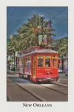 Postkort: New Orleans linje 47 Canal Streetcar med motorvogn 2003 på Canal Street (2010)