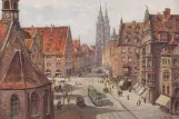Postkort: Nürnberg på Königstraße (1925)