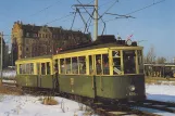 Postkort: Nürnberg sporvognslinje 2 med motorvogn 876 på Spittlertorgraben (1970)