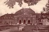 Postkort: Odense Hovedlinie foran Statsbanegaarden (1912)