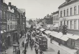 Postkort: Odense Hovedlinie på Vestergade (1931)