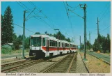 Postkort: Portland regionallinje Blå i krydset E. Burnside St./172nd Ave (1985)