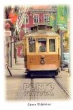 Postkort: Porto sporvognslinje 1 med motorvogn 270 på Porto Portugal, Carro Eléctríco. R. Nova da Alfândega (2007)