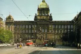 Postkort: Prag sporvognslinje 19 på Václavské Náměstí (1973)