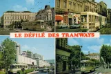 Postkort: Saint-Étienne sporvognslinje T1 med ledvogn 553 i Saint-Étienne (1979)