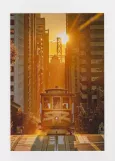 Postkort: San Francisco kabelbane California med kabelsporvogn 60 på California Street (2022)