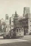 Postkort: San Francisco kabelbane California på California Street (1930)