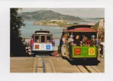 Postkort: San Francisco kabelbane Powell-Hyde med kabelsporvogn 10 på Hyde Street (2006)