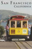 Postkort: San Francisco kabelbane Powell-Mason med kabelsporvogn 15 på Hyde Street (1979)