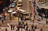 Postkort: San Francisco kabelbane Powell-Mason med kabelsporvogn 519 ved Powell & Market (1973)