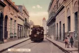 Postkort: San Miguel de Tucumán sporvognslinje 6 på Calle Laprida (1910)