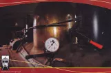 Postkort: Schepdaal dampmotorvogn 1066 i Trammuseum Schepdaal  dampkedel (2009)