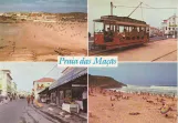 Postkort: Sintra museumslinje Eléctrico de Sintra med åben motorvogn 1 nær Praia das Maçãs (1973)