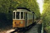 Postkort: Skjoldenæsholm normalspor med bivogn 1460 nær Skovkanten (1999)