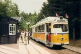Postkort: Skjoldenæsholm normalspor med ledvogn 815 ved Eilers Eg (2001)