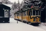 Postkort: Skjoldenæsholm normalspor med motorvogn 587 ved Eilers Eg (2000)