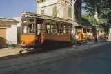 Postkort: Sóller sporvognslinje med motorvogn 2 ved Port de Sóller (1970)