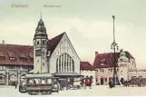 Postkort: Stralsund sporvognslinje 1 ved Hauptbahnhof (1900)