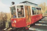 Postkort: Torino kabelbane 79 med kabelsporvogn D.1 på Sassi Superga (1985)