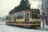 Postkort: Trondheim sporvognslinje 9, Gråkallbanen med ledvogn 92 ved Rognheim (1992)