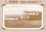 Postkort: Vitdyn, Amrum sporvognslinje Amrumer Inselbahn nær Nordseebad Wittdün (1920)