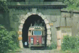 Postkort: Wellington sporvognslinje Hataitai med motorvogn 245 i Hataitai Tram Tunnel (1962)