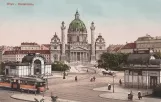 Postkort: Wien foran Karlskirche (1890)