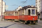 Postkort: Wien sporvognslinje 217 med motorvogn 2510 nær Floridsdorf Bahnhof (1967)