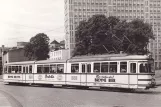 Postkort: Wuppertal sporvognslinje 611 med ledvogn 8008 nær Wuppertal-Oberbarmen (1959)